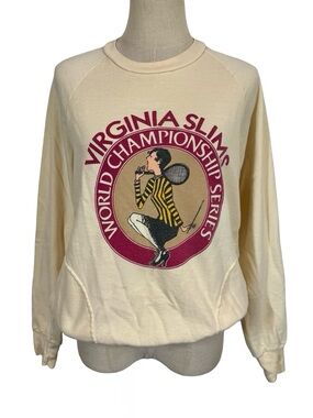 Vintage 1986 Virginia Slims Champion Tennis Madison Square Garden Sweatshirt